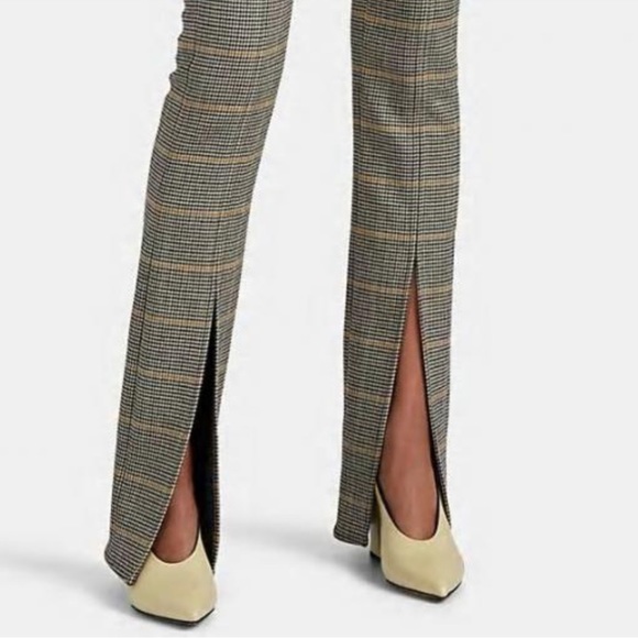 ALC NEW Edwin Split Hem Plaid Print Pants Size 2 - Picture 6 of 8